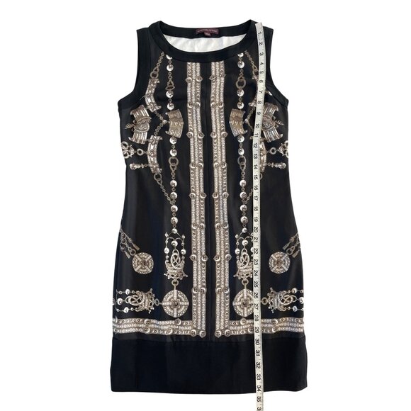 Marchesa Voyage‎ Black Treasure Sheath Dress Sleeveless Size 2 $395 - Picture 4 of 9